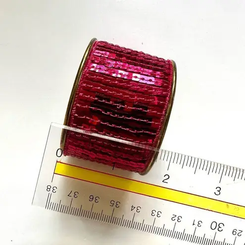 Pink sequin cuff bracelet