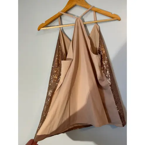 Grace Karin Sequin Tank Top Sleeveless Party Shimmer Sparkle Top L