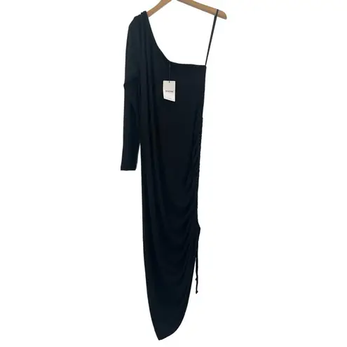 LNA CLOTHING Dress Size 1X Plus Size Milou One Shoulder Ribbed Black Curvy NWT