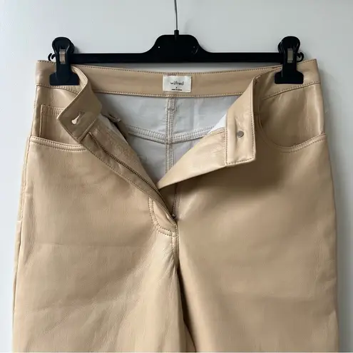 Wilfred Aritzia Melina Vegan Leather Straight Leg Pants