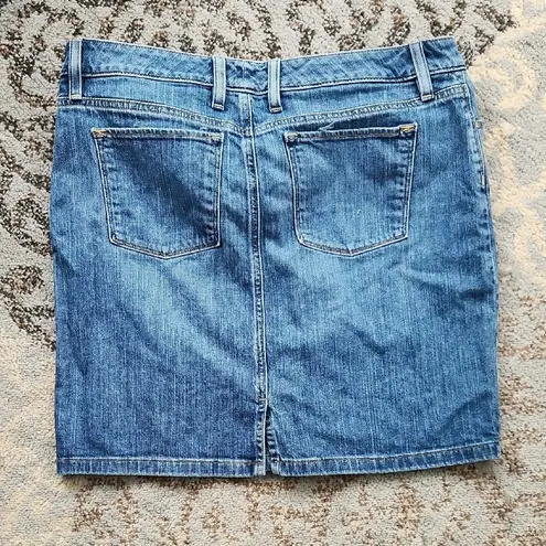 L.L. Bean Favorite Fit Classic Denim Pencil Skirt Blue 12 Petite Size 12P