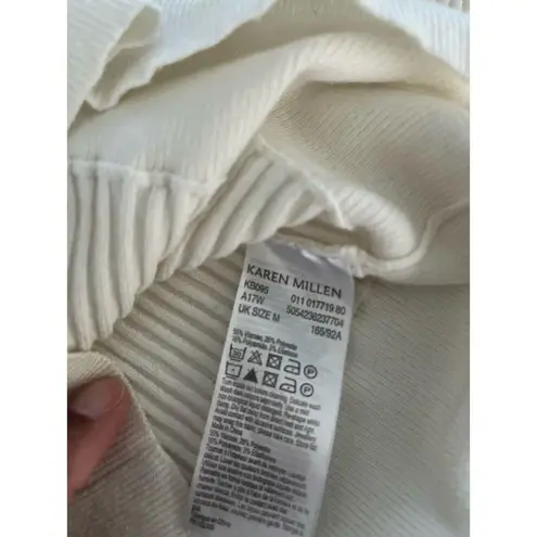 Karen Millen Ribbed High Neck Long Sleeve Sweater size medium -EUC