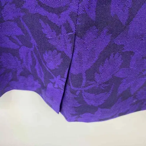 Pendleton Vintage Old Money Blazer Skirt Set size 10 Purple Virgin Wool Floral