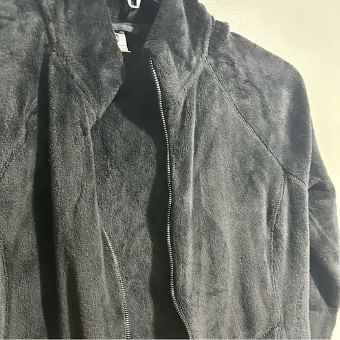 Free Country Black Teddy Jacket with High Collar and Zip-Up Style (1037)