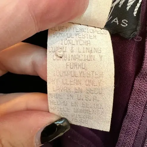 Vintage Zum Zum Niki Livas 90’s Size 11 12 Velvet Bust Formal Plum Gown Dress Purple