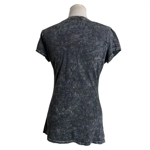 Body Central Y2K American Flag Skull Tee Size M L Rhinestone Distressed Grunge