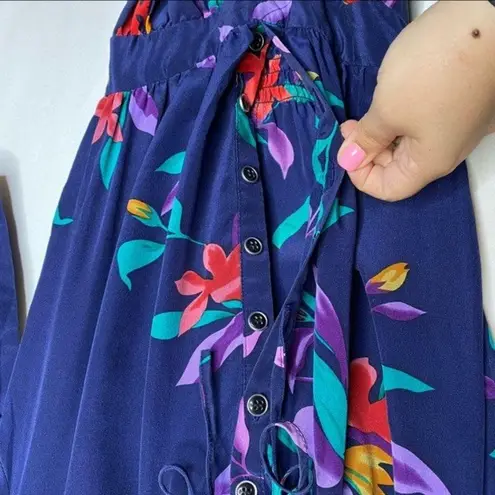 Yumi Kim Blue Floral Tie Waist Leah Romper Small