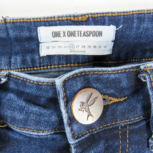 One Teaspoon  High-Waisted Skinny Jeans Dark Wash Size 26