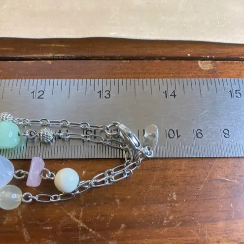 Lia Sophia 0035 Y2K Mixed Media Station Necklace in Pastel Colors