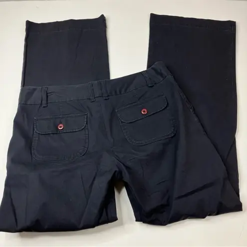 GAP Factory Navy Stretch Straight Leg Chino Cotton Pants Womens 10 LONG Blue