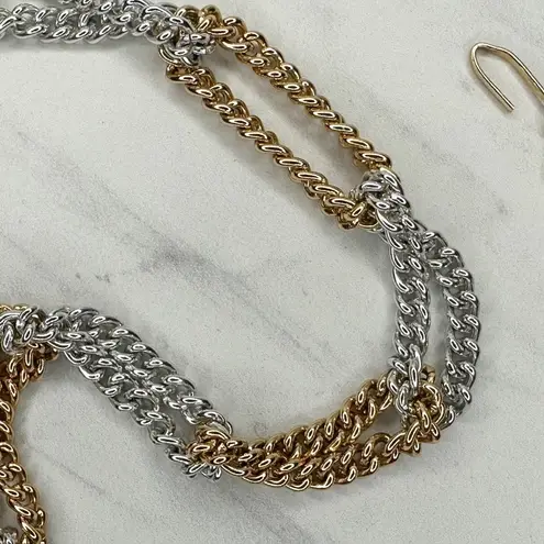 Silver Gold Two Tone Chain Belt Small/Medium (S/M) Hook Closure ✨