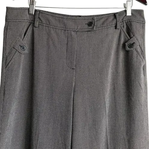 Sandro Sportswear Women Pants 14 Wide Leg Twill Stretch Comfort Officewear Y2K Brown