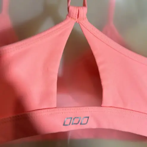 Lorna Jane Active Sammy Racerback Sports Bra Apricot Peach Pink Medium?