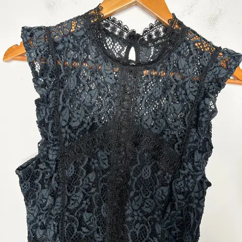 ZARA  Lace Holiday Dress Womens Large Special Occasion Wedding Guest Elegant Chic