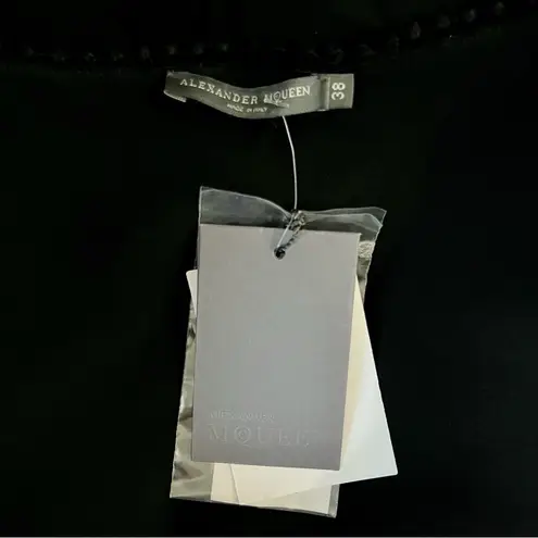 Alexander McQueen Lace Trim Silk Camisole in Black, Size 38, NWT