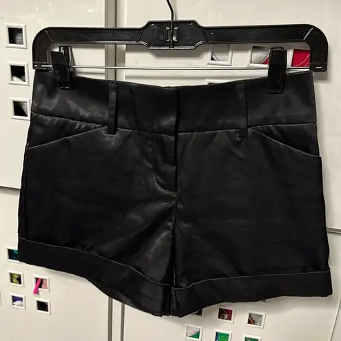 ZARA  shiny satin black shorts