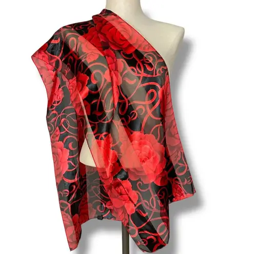 Vintage Rose Scarf Valentine's Day Semi