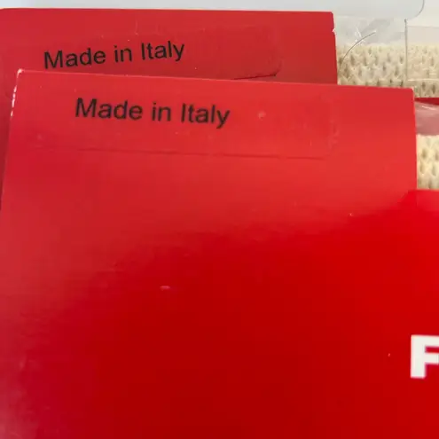 Falke Womens O S Champagne Fashion Tights Stockings Made in Italy Pair Two Tan