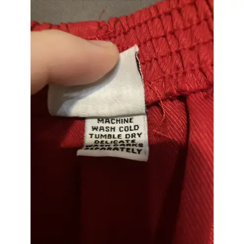 Alfred Dunner Red Pants & White Embroidered Floral Top Set, Women's Size 16