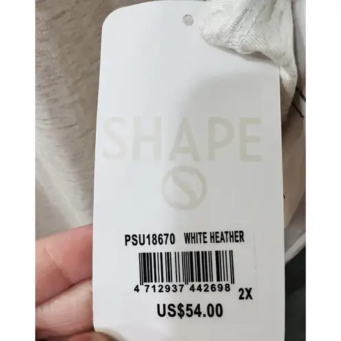 Shape Active Women’s Beige Tank Top Plus Size 2X Scoop Neck Moisture Wicking NWT