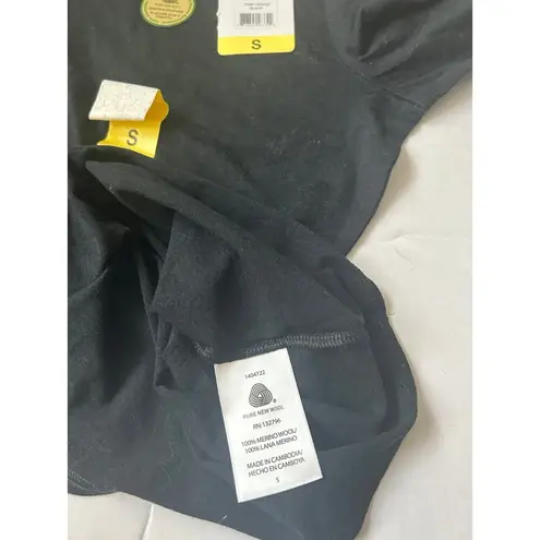 Segments Womens Base Layer Top size S Black Merino Wool Long Sleeve Tee