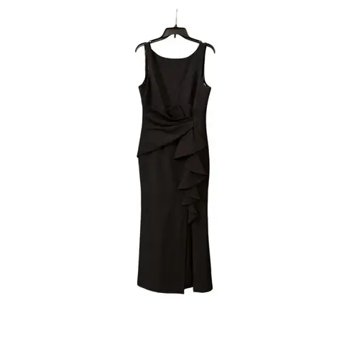 Eliza J Black Ruffle Front Gown - Size 8 - Stunning!