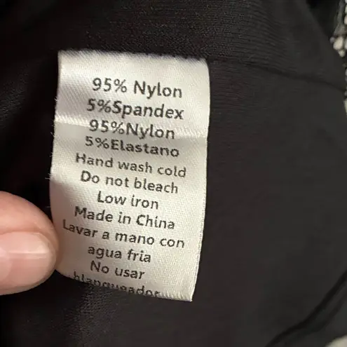 Black Lace Trim Spaghetti Straps W/Vintage Daisies Floral Accents S