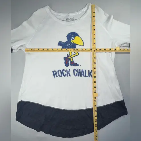 Retro Brand Kansas Jayhawks Raglan Sleeves Waffle Knit Long Sleeve