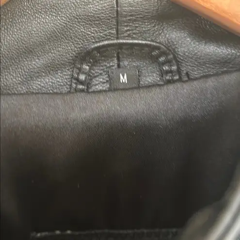 Ribak 100% Genuine Leather Black Longline Coat Jacket Women’s M (Fits XL/XXL) Size M