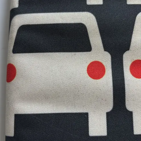 ORLA KIELY BLACK& CREAM CANVAS TRAVEL BAG CAR DESIGN GREAT FOR TRAVEL DOCUMENTS Black