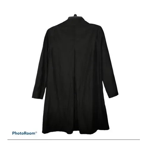 London Fog Black Waterproof Mid-Length Trench Coat Size Medium