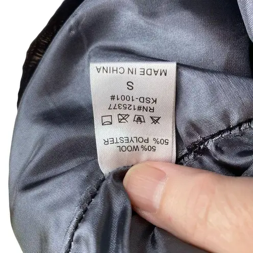 Emmelee fit and flare dress, size Small, back zipper, pockets, wool blend