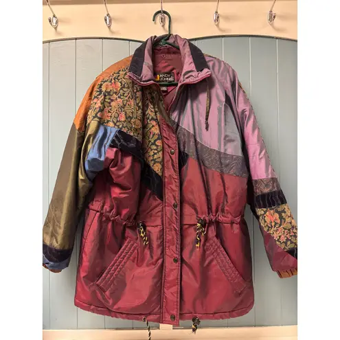 Vtg Andy Johns Patchwork Bohemian Quilted Jacket Women's Size S Multi