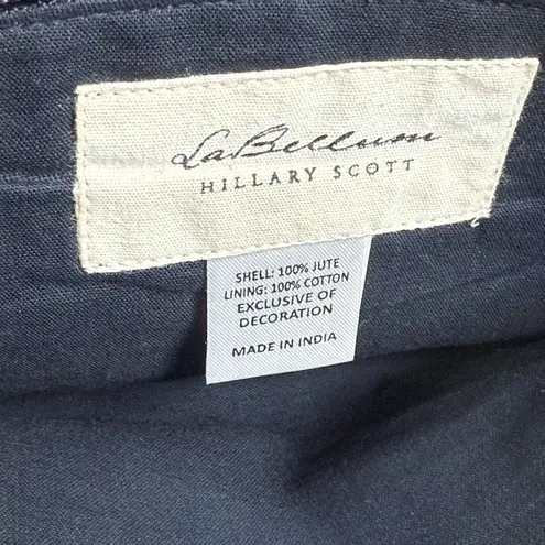 La Bellum Hillary Scott Jute Fringe Beaded Boho Envelope Crossbody Purse Bag Blu Blue