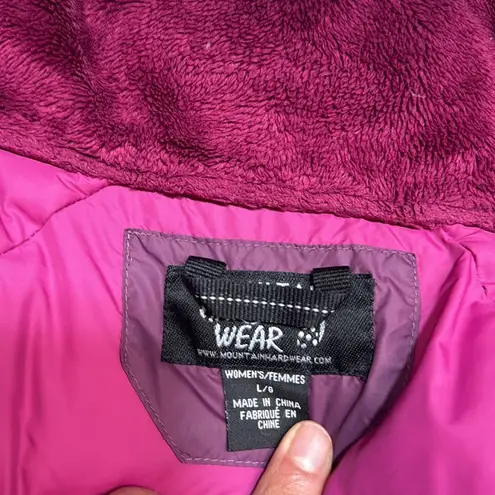 Mountain Hardwear MOUNTAIN HARD WEAR WOMEN'S PURPLE DOWN FILLED PUFFER JACKET SIZE L