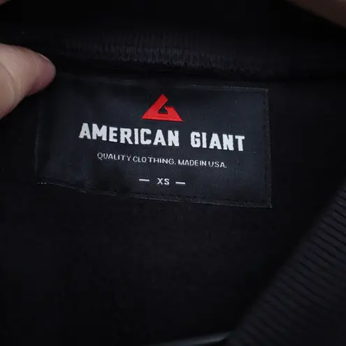 American Giant UNISEX American Vintage Crew Size XS Made In USA Black