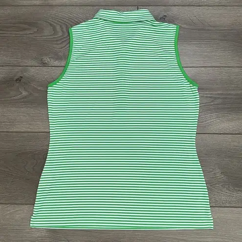 EP Pro Tour Tech Striped Golf Tennis Polos Tank Tops Pink Green Size Small