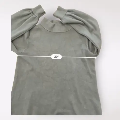 Fate Mock Neck Sweater Womens Small Ash Green Fall Comfy Casual Green