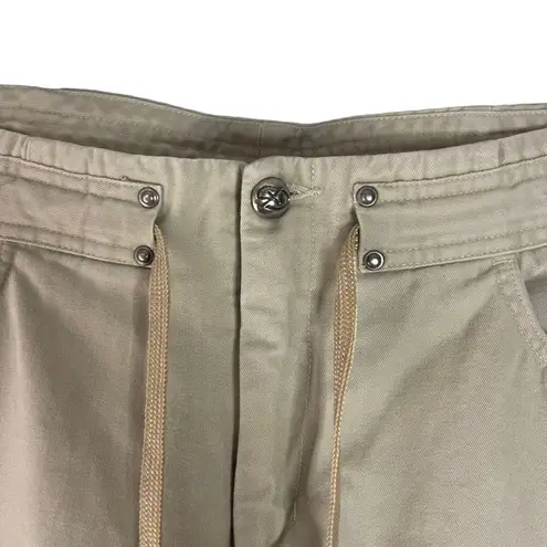 Vintage 90s Juniors Size 13 Baggy Khaki Cargo Pockets Tie Pants Tan