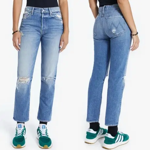 Mother Denim Superior The Trickster Ankle Straight Jeans On Holy Ground Blue NEW Size 25