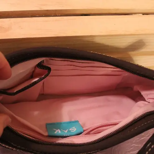 The Sak Handbag Purse Brown & Glitter Gold EUC