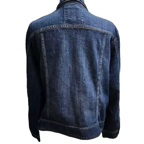 Limited Too The Limited Womens Size XXL Button Up Medium Wash Pockets Denim Dark Blue