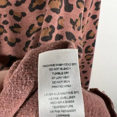 Sundry Women’s Leopard Print Crewneck Sweatshirt Size XS Oversized Designer - Image 9