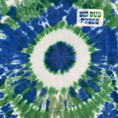 Big Bud Press Short Sleeve Tee Blue Green Ocean Mermaid Tie Dye Unisex Size XXS