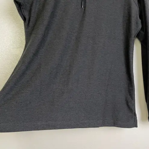 Peter Millar Perth Performance 1/4 Zip Womens M Gray Melange Raglan HBS Logo UPF