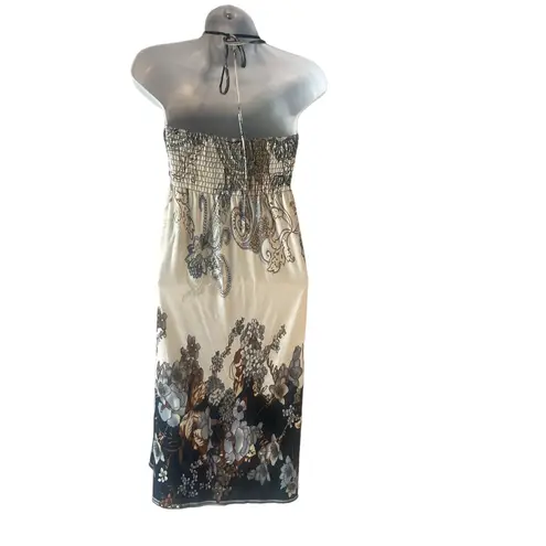 Cristinalove Y2k Women's Size Large Halter Top Floral Mini Dress