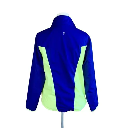 Danskin  ZIP FRONT, COLLARED JACKET  M ROYAL OCEAN POLYESTER ATHLEISURE DANCE