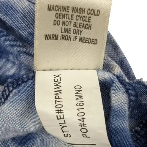 Self E Small Blue and White Rayon Short Sleeve Tye Dye T