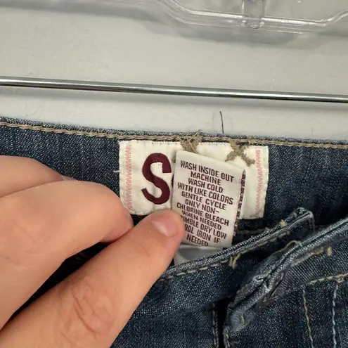 SO Denim Blue Jean Shorts Juniors Size 7 Cotton Polyester Spandex Blend