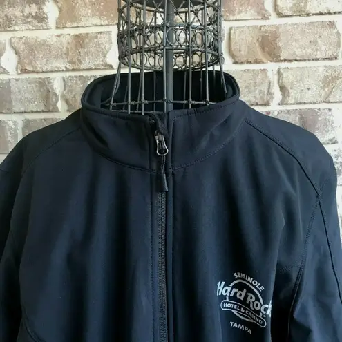Hard Rock Cafe NWT Hard Rock Seminole Hotel Casino Tampa Jacket Ladies 3XL Black Zip Po…